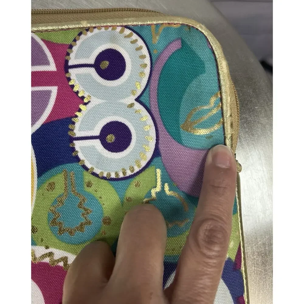 Coach Poppy Pop C Graffiti Padded Laptop Sleeve Multicolor Zip Case